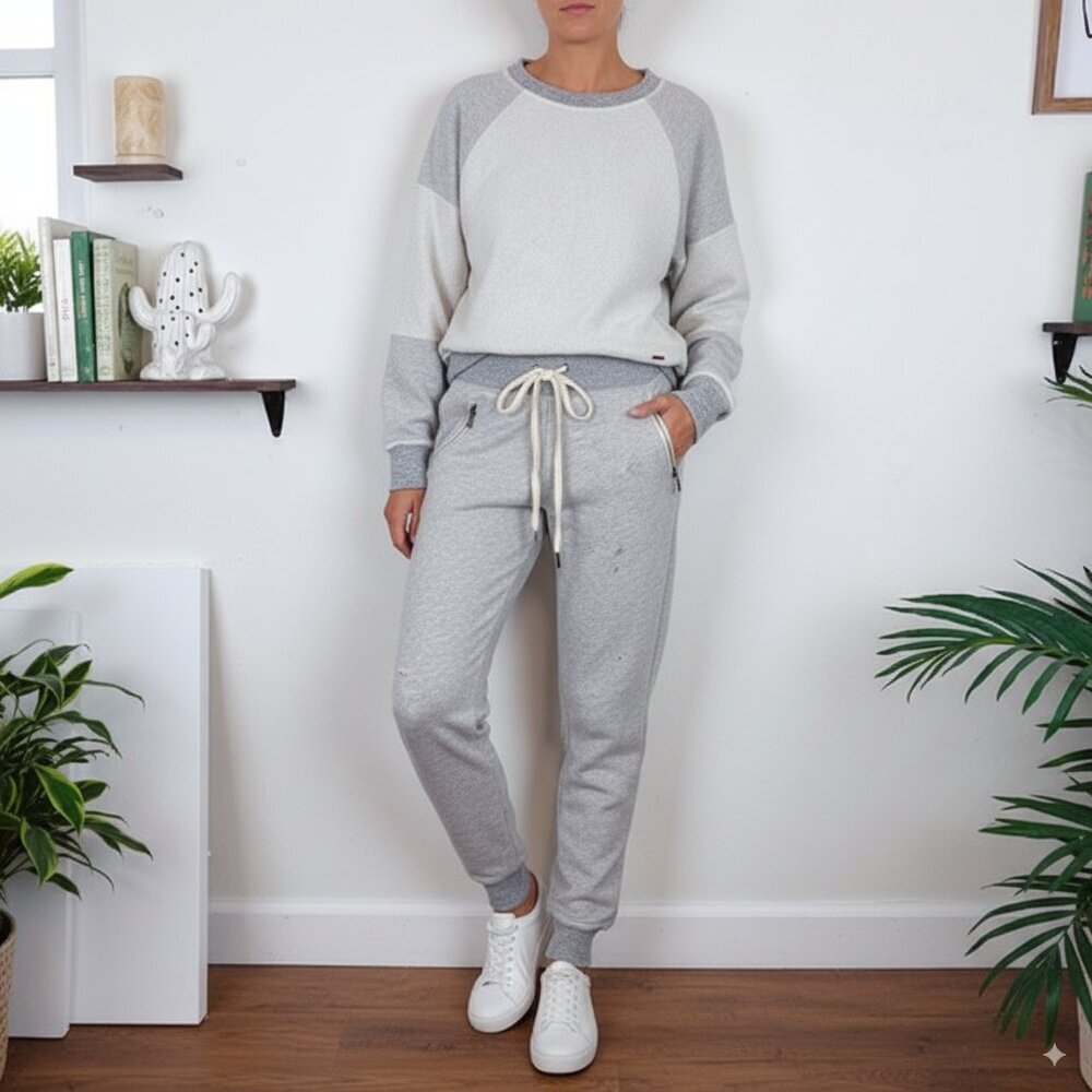 n:Philanthropy Mirabel Cotton-Blend Sweatshirt & Pants Set Size Small NWT